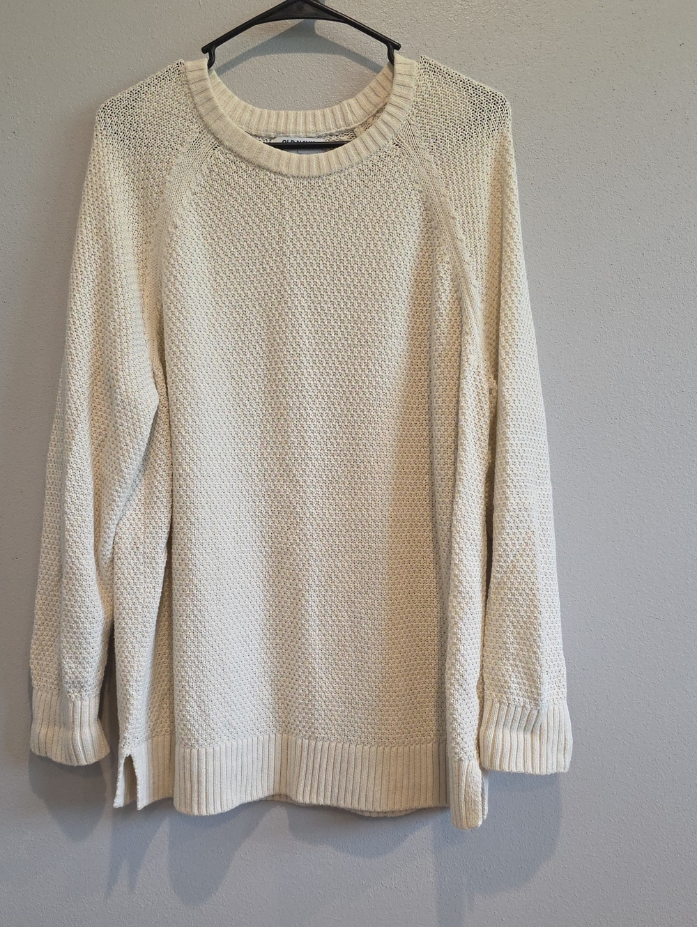 Old Navy Cream Knit Crewneck Sweater